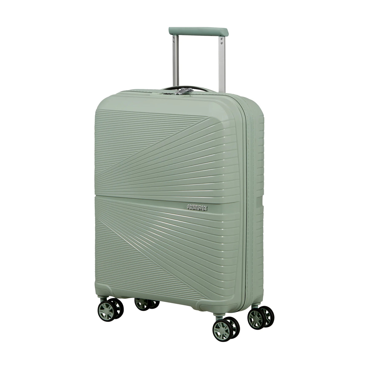 Vista di tre quarti di American Tourister Airconic Trolley (4 Ruote) - Saturn Sage
