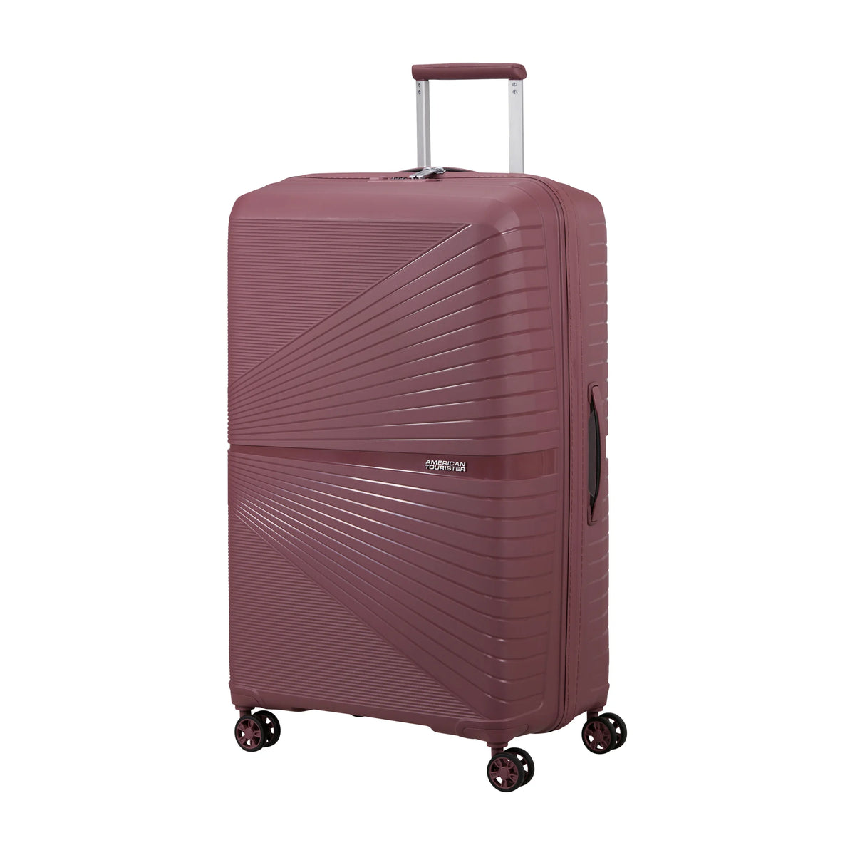 Vista di tre quarti di American Tourister Airconic Trolley (4 Ruote) - Galactic Mauve