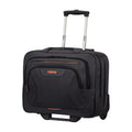 Vista di tre quarti di American Tourister At Work Cartella Porta Pc Con Ruote - Blackorange
