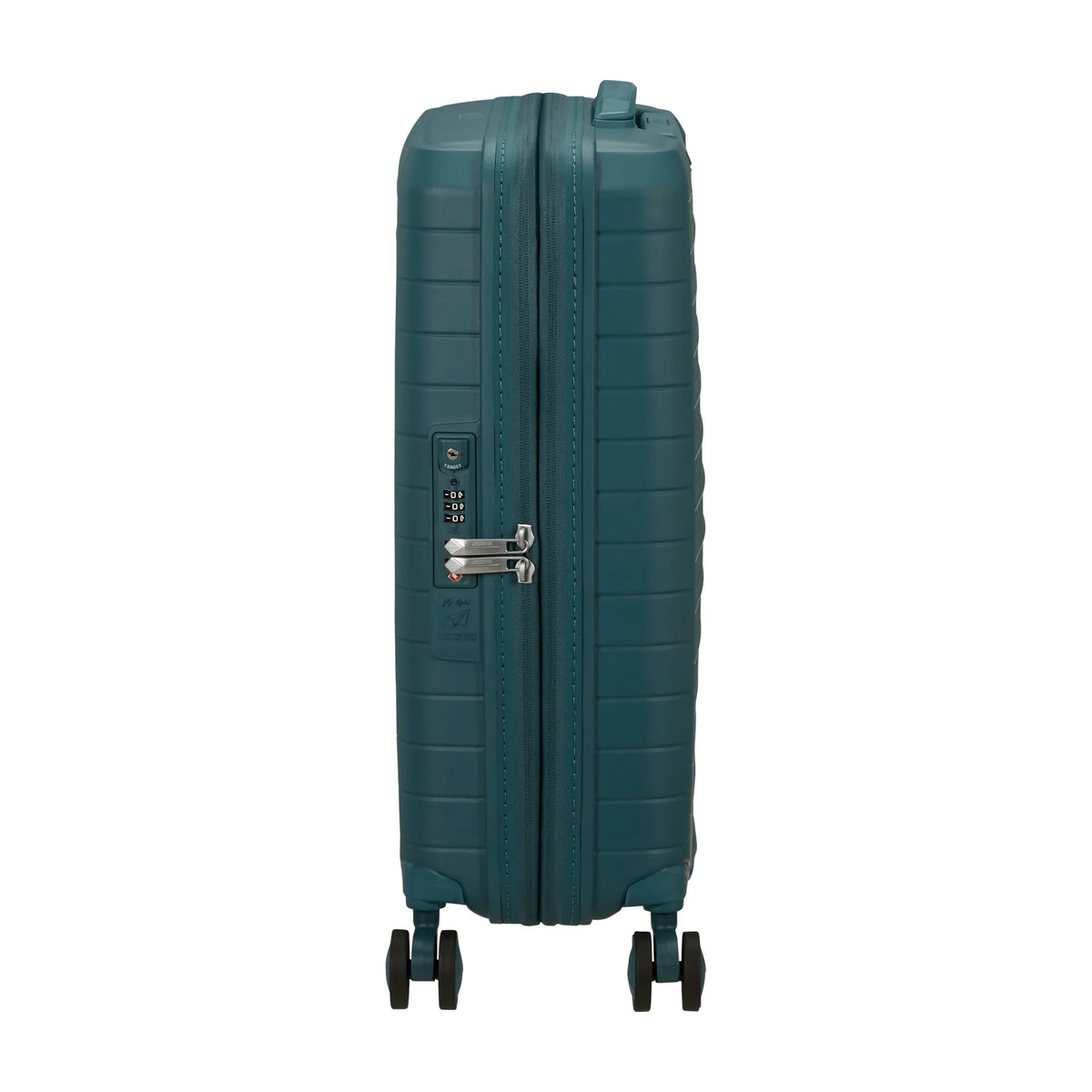 Dettaglio laterale e fondo di American Tourister Fastforward Trolley (4 Ruote) - Totally Teal