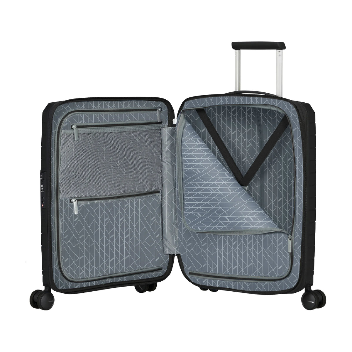 Organizzazione interna e scomparti di American Tourister Fastforward Trolley (4 Ruote) - Flash Black