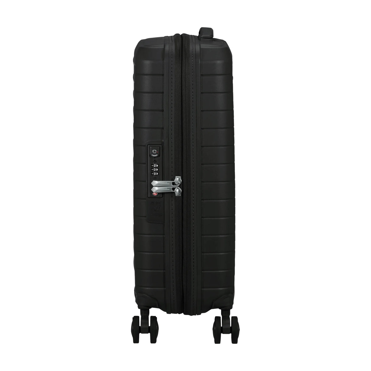 Dettaglio laterale e fondo di American Tourister Fastforward Trolley (4 Ruote) - Flash Black