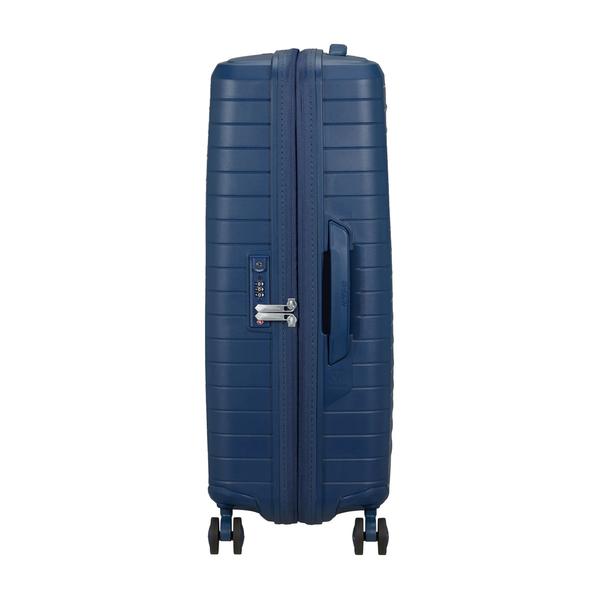 Dettaglio laterale e fondo di American Tourister Fastforward Trolley (4 Ruote) - Navy Blue