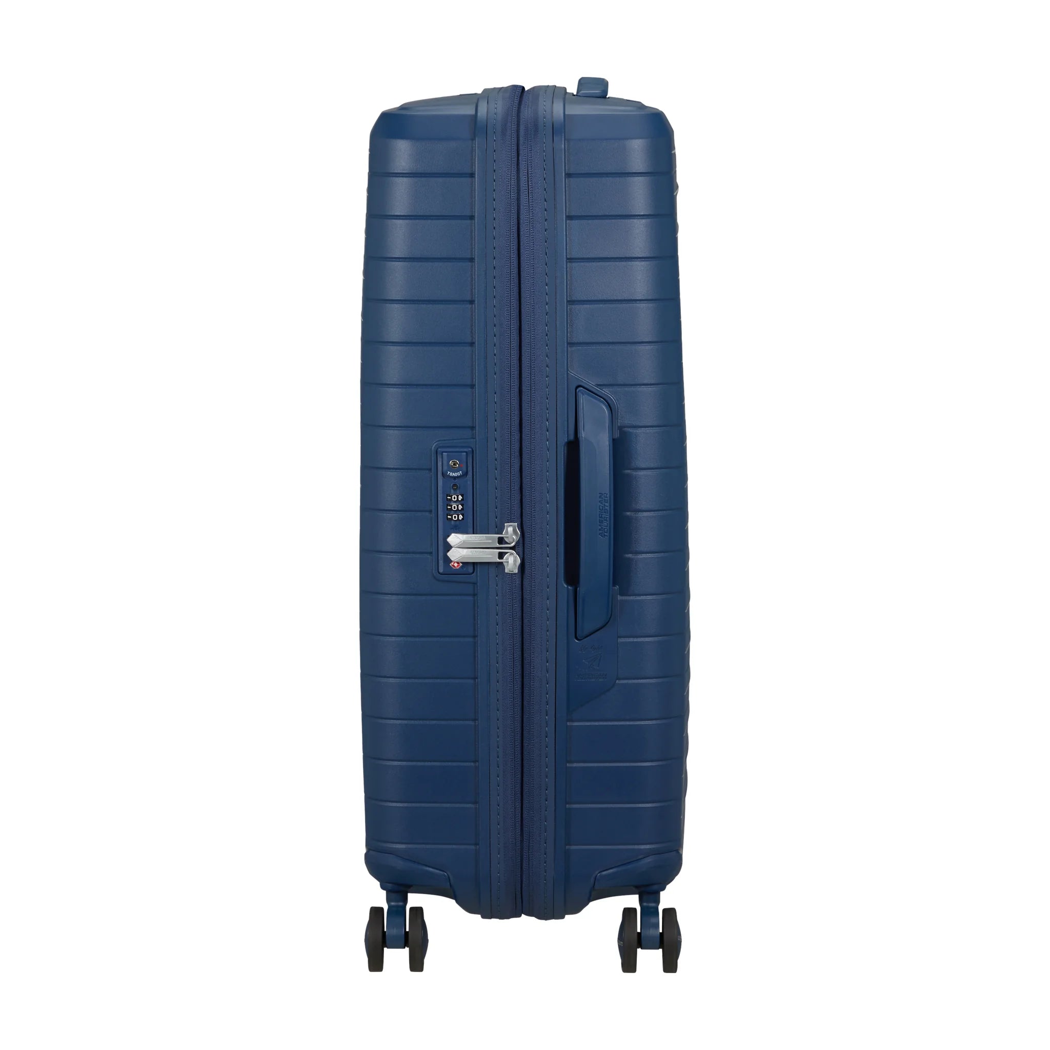 Dettaglio laterale e fondo di American Tourister Fastforward Trolley (4 Ruote) - Navy Blue