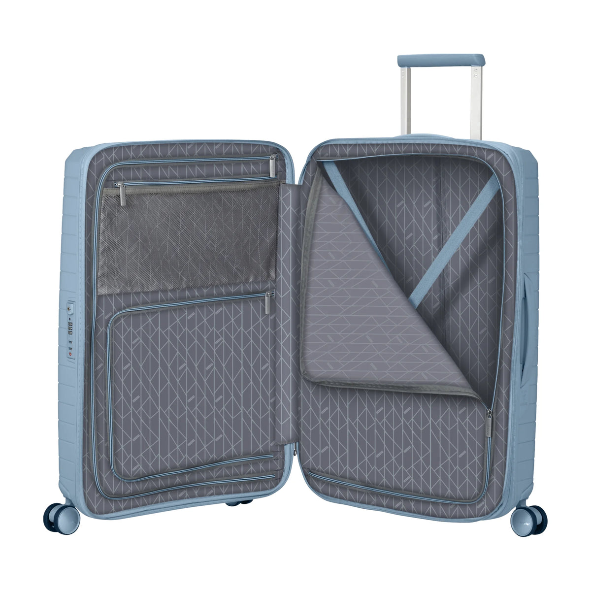 Organizzazione interna e scomparti di American Tourister Fastforward Trolley (4 Ruote) - Steel Blue