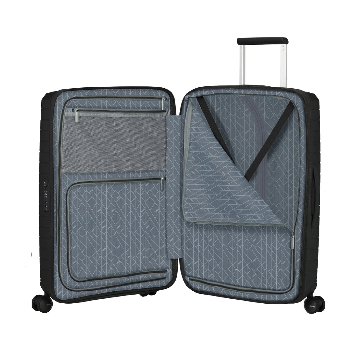 Organizzazione interna e scomparti di American Tourister Fastforward Trolley (4 Ruote) - Flash Black