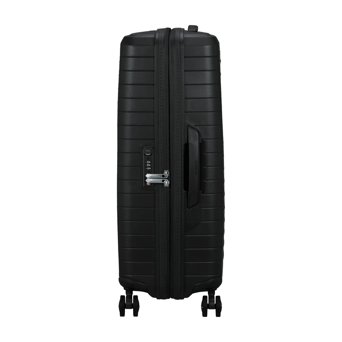 Dettaglio laterale e fondo di American Tourister Fastforward Trolley (4 Ruote) - Flash Black