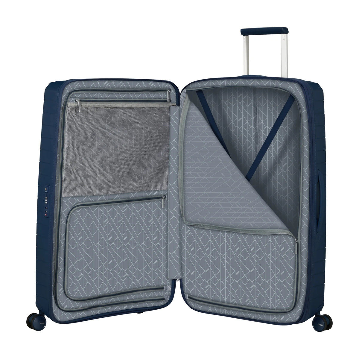 Organizzazione interna e scomparti di American Tourister Fastforward Trolley (4 Ruote) - Navy Blue