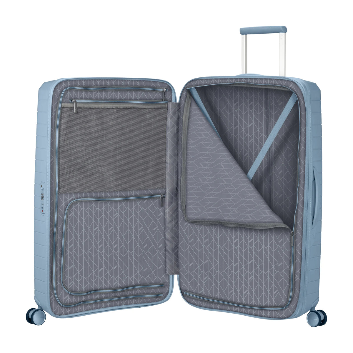 Organizzazione interna e scomparti di American Tourister Fastforward Trolley (4 Ruote) - Steel Blue