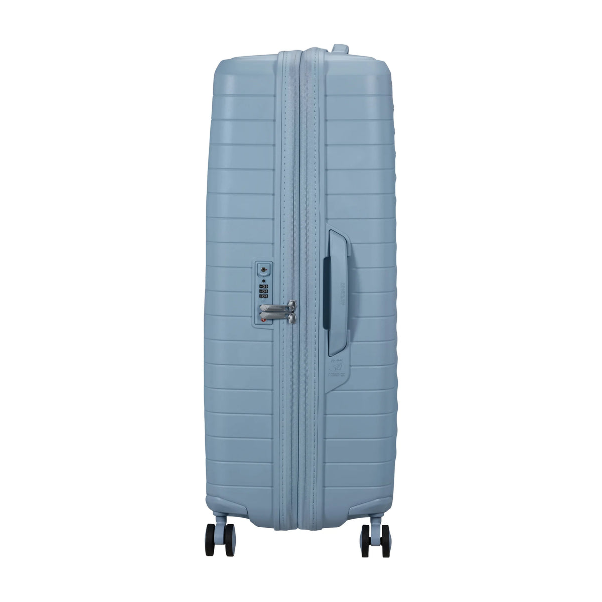 Dettaglio laterale e fondo di American Tourister Fastforward Trolley (4 Ruote) - Steel Blue