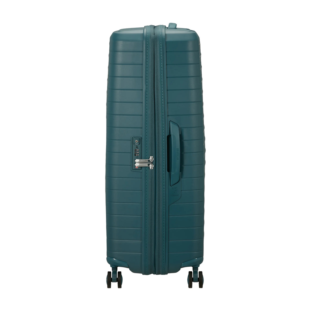 Dettaglio laterale e fondo di American Tourister Fastforward Trolley (4 Ruote) - Totally Teal