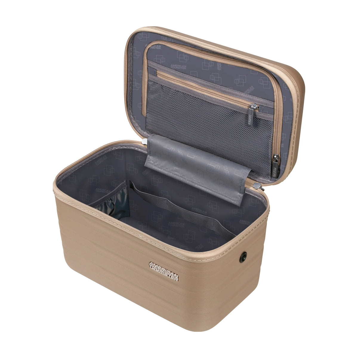 Organizzazione interna e scomparti di American Tourister Flashline Beauty Case - Ivory Gold