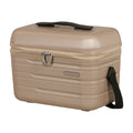 Vista di tre quarti di American Tourister Flashline Beauty Case - Ivory Gold