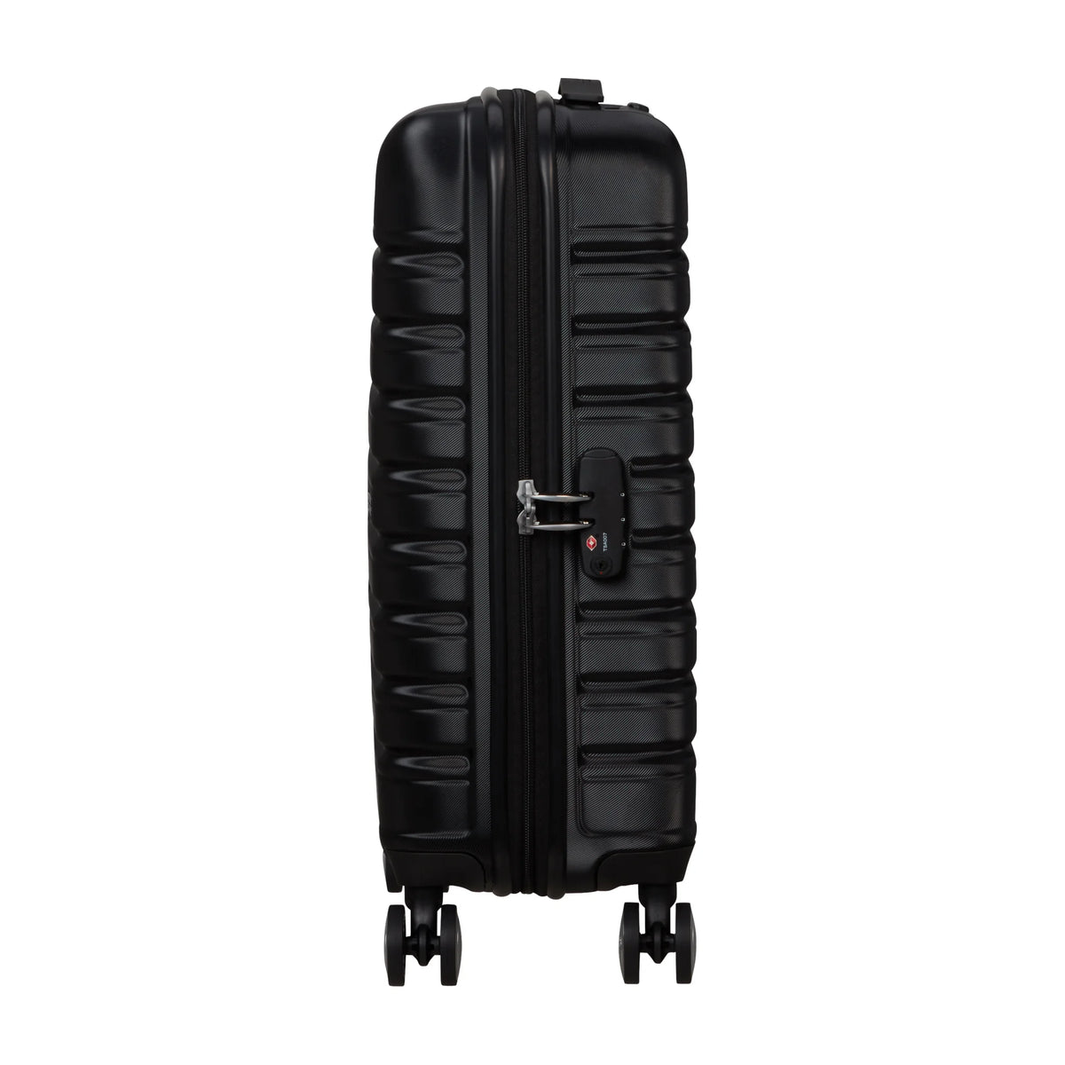 Dettaglio laterale e fondo di American Tourister Flashline Trolley (4 Ruote) - Shadow Black