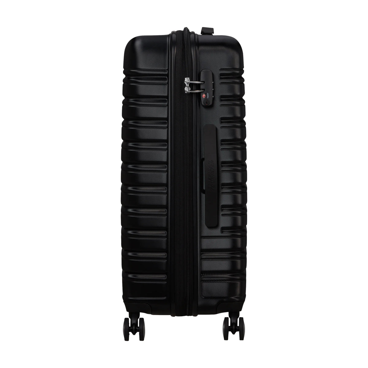 Dettaglio laterale e fondo di American Tourister Flashline Trolley (4 Ruote) - Shadow Black