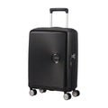 Vista di tre quarti di American Tourister Soundbox Trolley (4 Ruote) - Bass Black