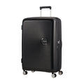 Vista di tre quarti di American Tourister Soundbox Trolley (4 Ruote) - Bass Black
