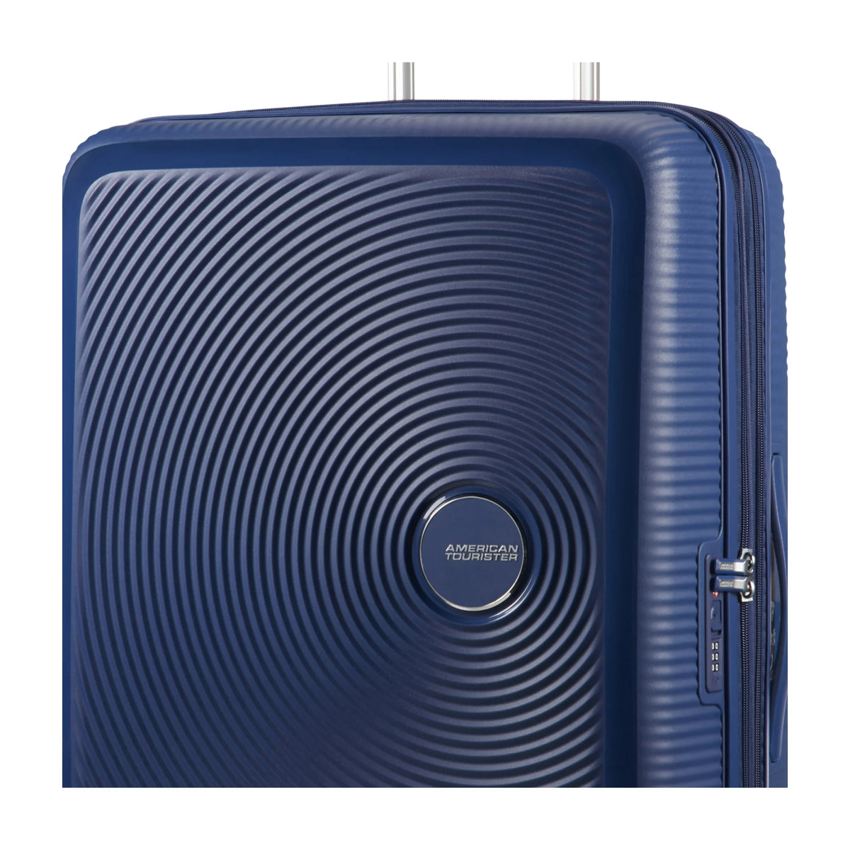 Dettaglio finiture e hardware di American Tourister Soundbox Trolley (4 Ruote) - Midnight Navy