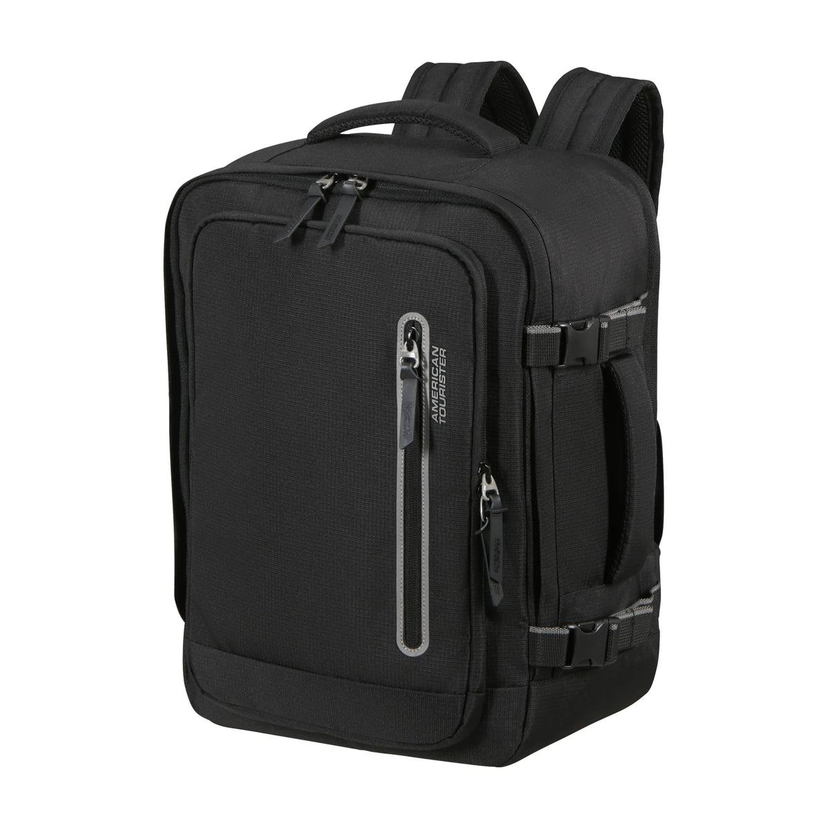 Vista di tre quarti di American Tourister Take2Cabin Sport Backpack - Nero