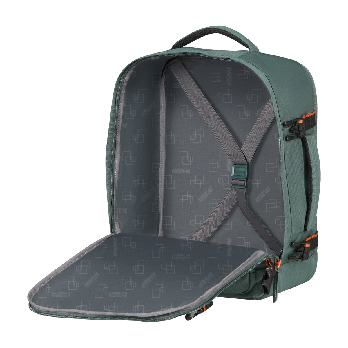 Organizzazione interna e scomparti di American Tourister Take2Cabin Sport Backpack - Dark Forest