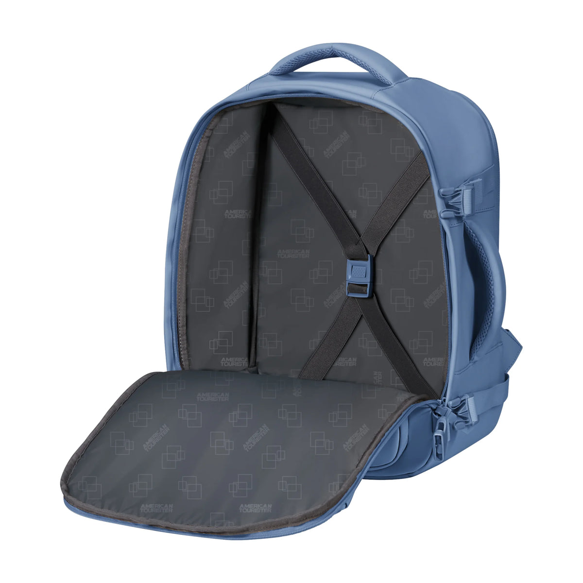 Organizzazione interna e scomparti di American Tourister Take2Cabin Zaino - Storm Blue