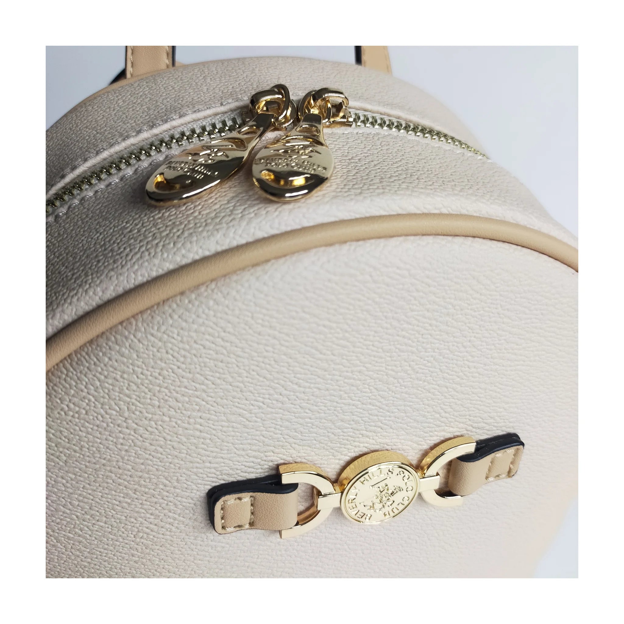 Dettaglio finiture e hardware di B.H. Polo Club Zaino Lifestyle - Beige