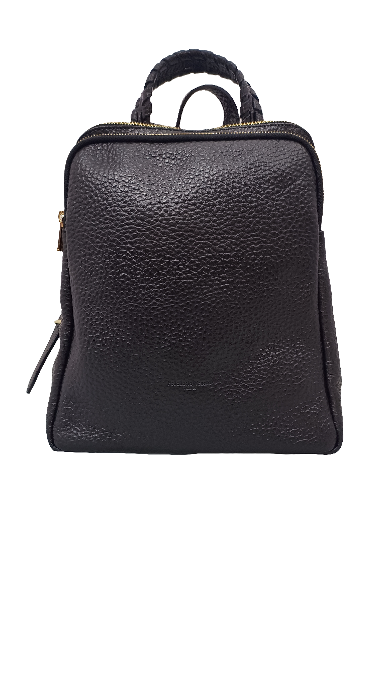 Pelletteria Veneta V24480-Nero Zaino in pelle