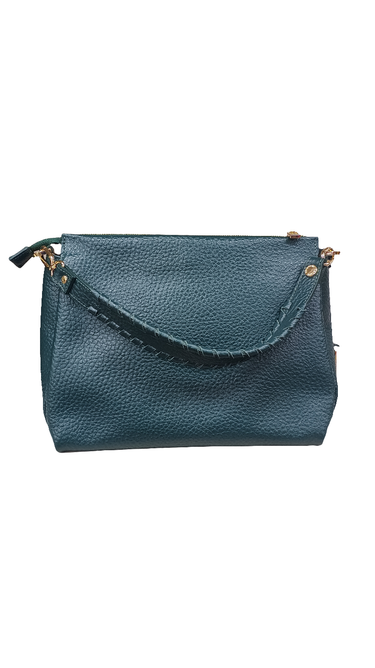 Pelletteria Veneta V24481-Verde Borsa a spalla