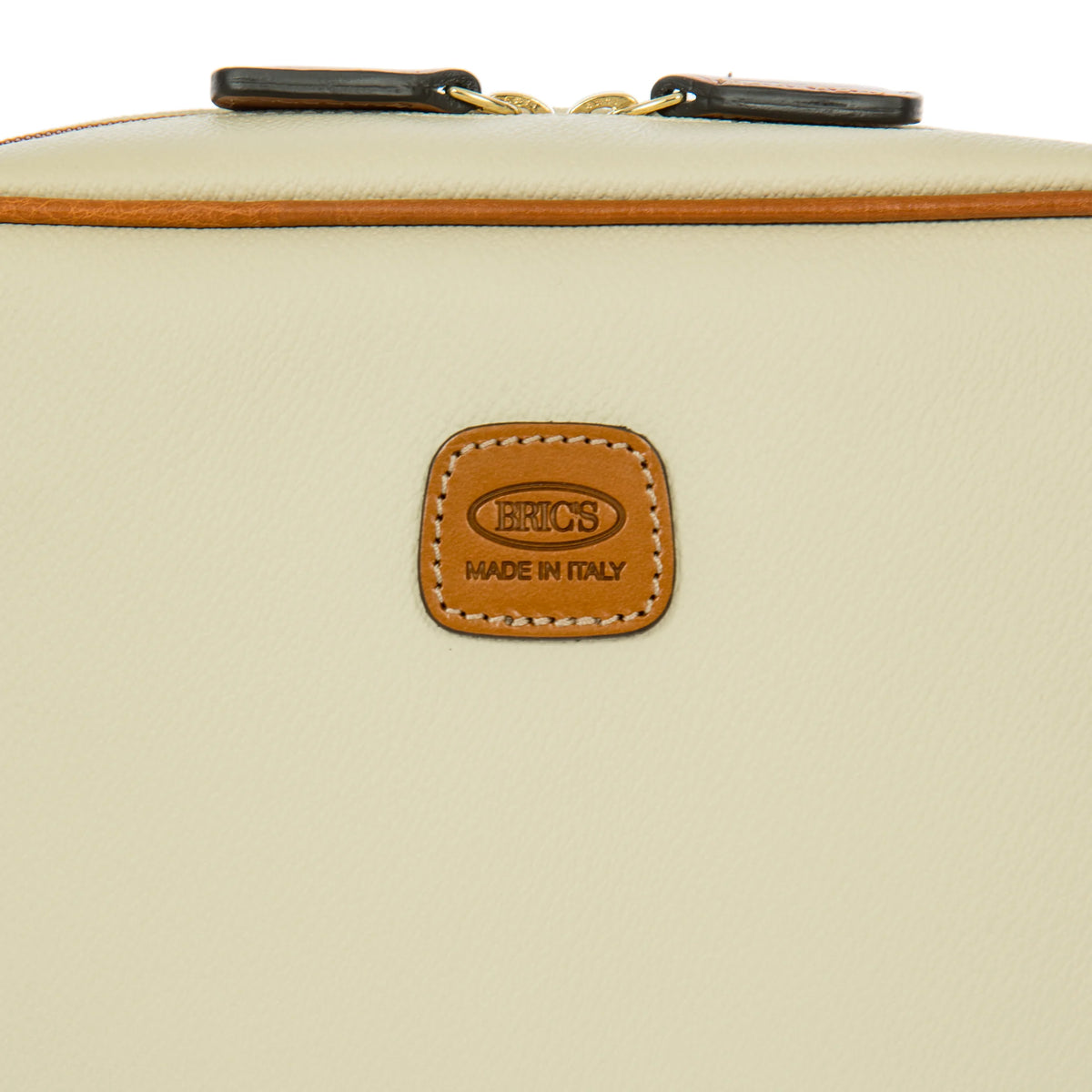 Dettaglio finiture e hardware di Bric's Firenze Necessaire Firenze - Cream
