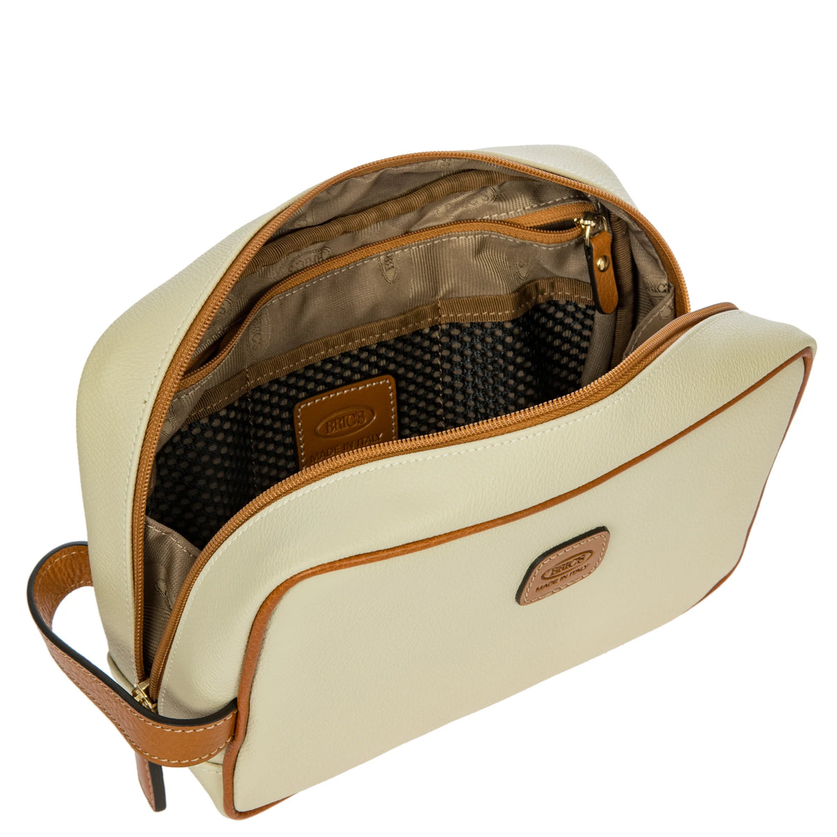 Organizzazione interna e scomparti di Bric's Firenze Necessaire Firenze - Cream