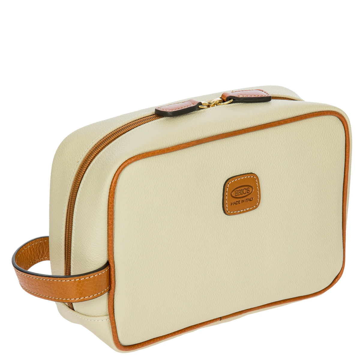 Vista di tre quarti di Bric's Firenze Necessaire Firenze - Cream