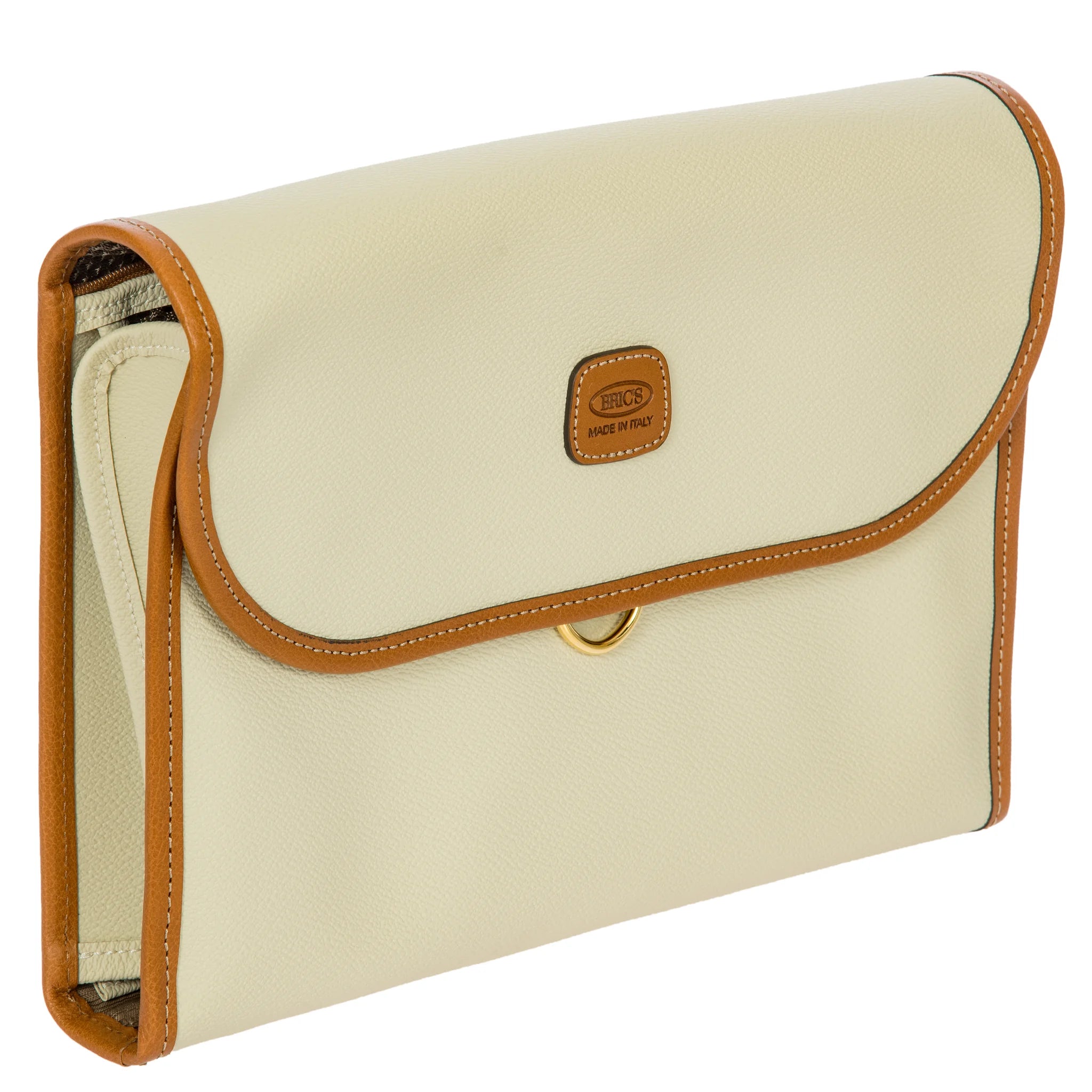 Vista di tre quarti di Bric's Firenze Beauty Case Tri-Fold Firenze - Cream