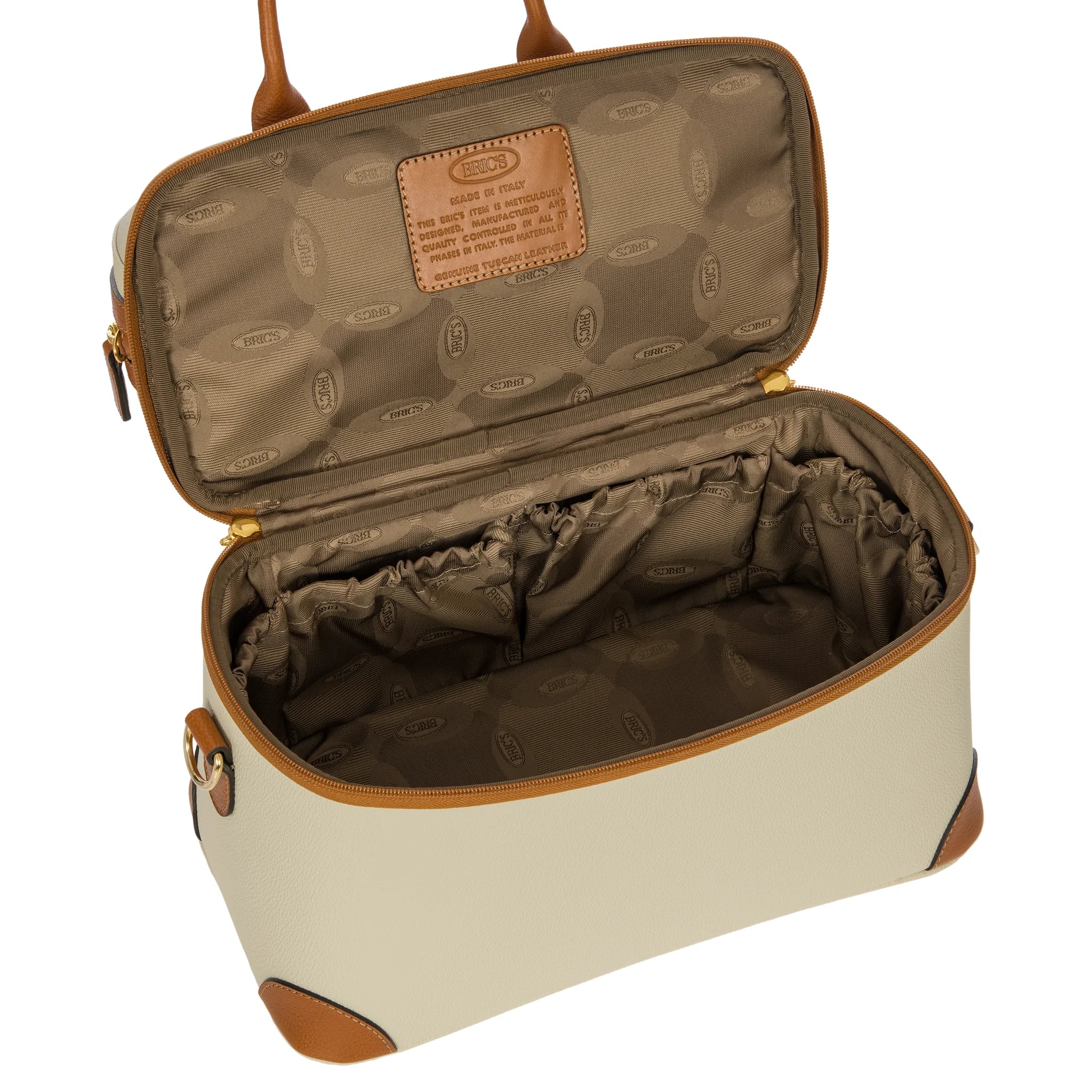 Organizzazione interna e scomparti di Bric's Firenze Beauty Case Firenze - Cream