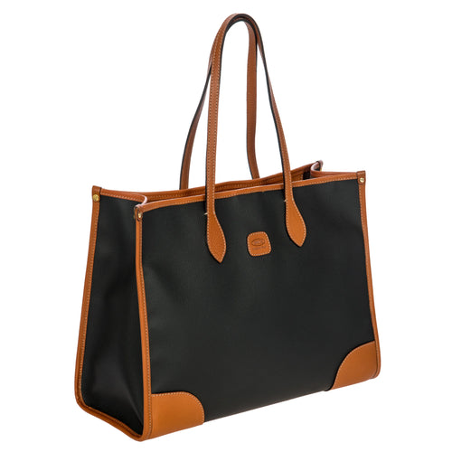Vista di tre quarti di Bric's Firenze Opera Bag Media Firenze - Black