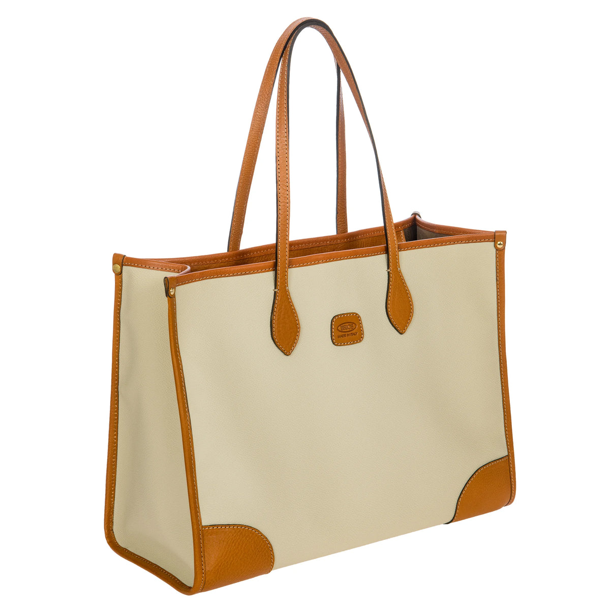 Vista di tre quarti di Bric's Firenze Opera Bag Media Firenze - Cream