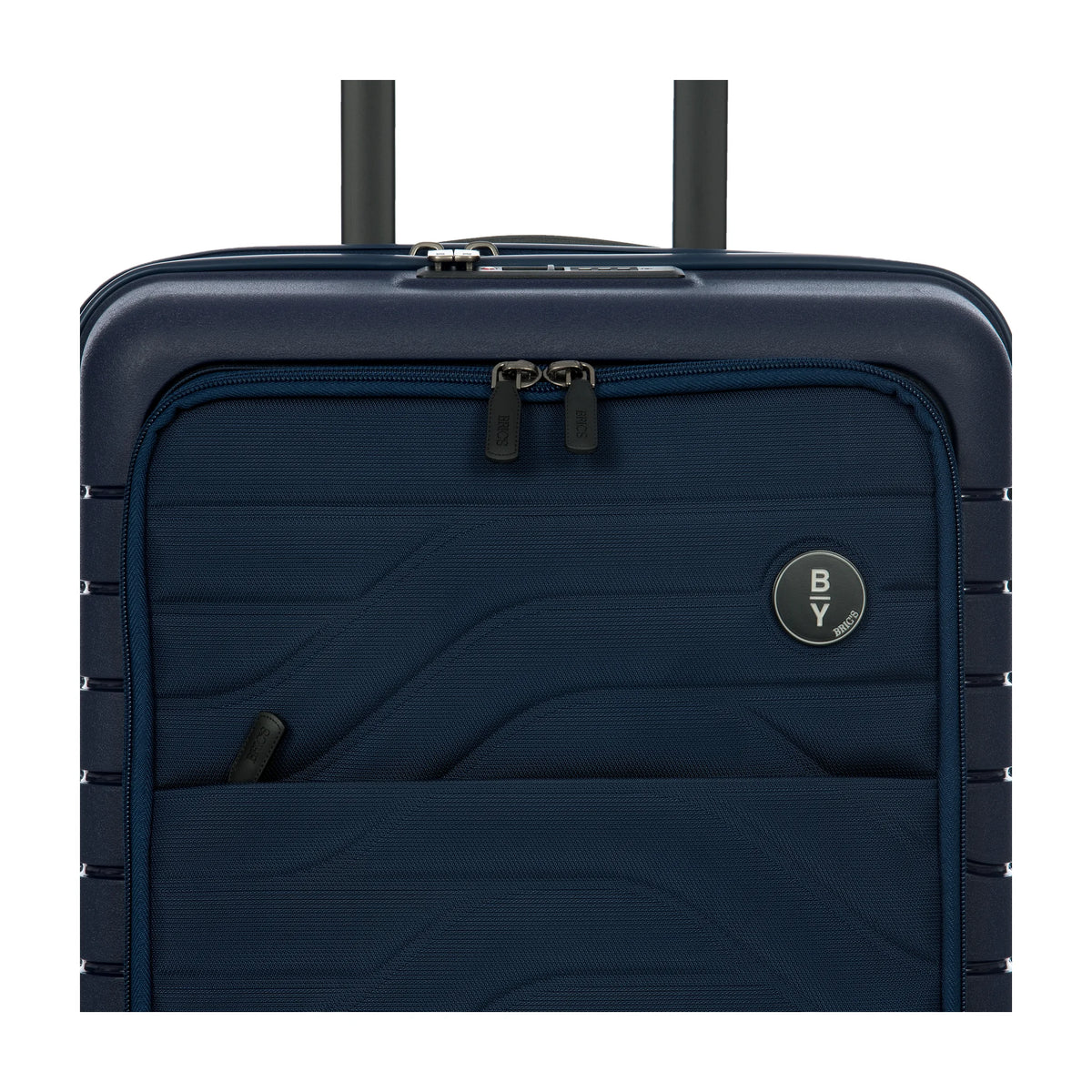 Dettaglio finiture e hardware di Bric's Ulisse B|Y Trolley Cabina Espandibile Con Tasca - Ocean Blue