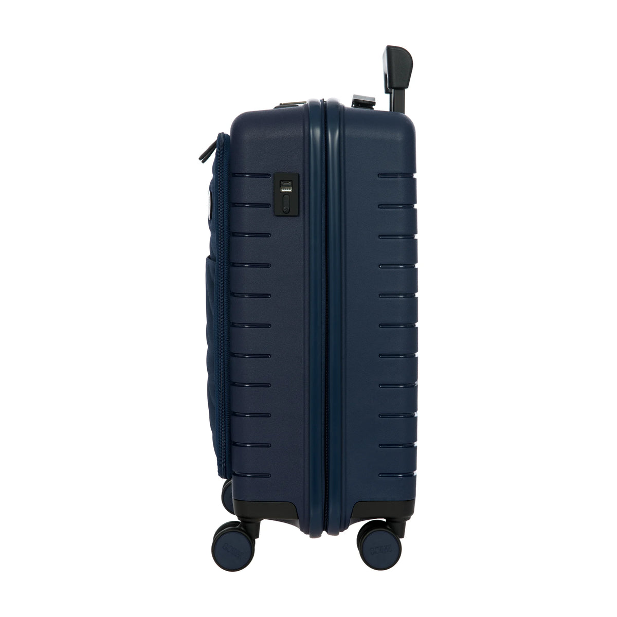 Dettaglio laterale e fondo di Bric's Ulisse B|Y Trolley Cabina Espandibile Con Tasca - Ocean Blue