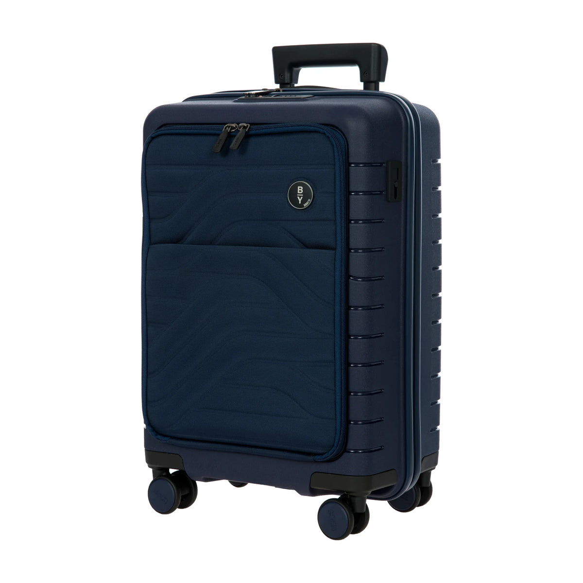 Vista di tre quarti di Bric's Ulisse B|Y Trolley Cabina Espandibile Con Tasca - Ocean Blue