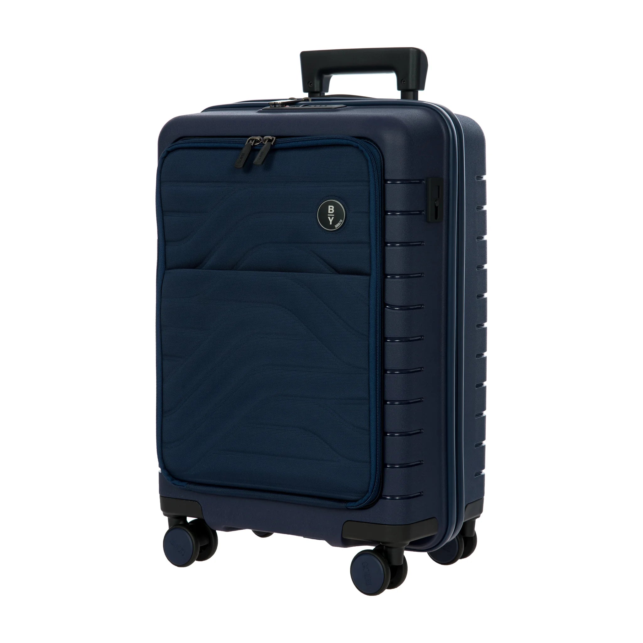 Vista di tre quarti di Bric's Ulisse B|Y Trolley Cabina Espandibile Con Tasca - Ocean Blue