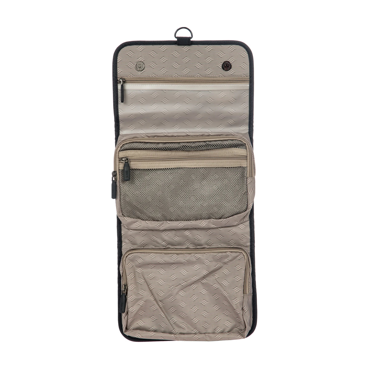 Organizzazione interna e scomparti di Bric's Ulisse B|Y Necessaire Tri-Fold In Tessuto Riciclato - Black