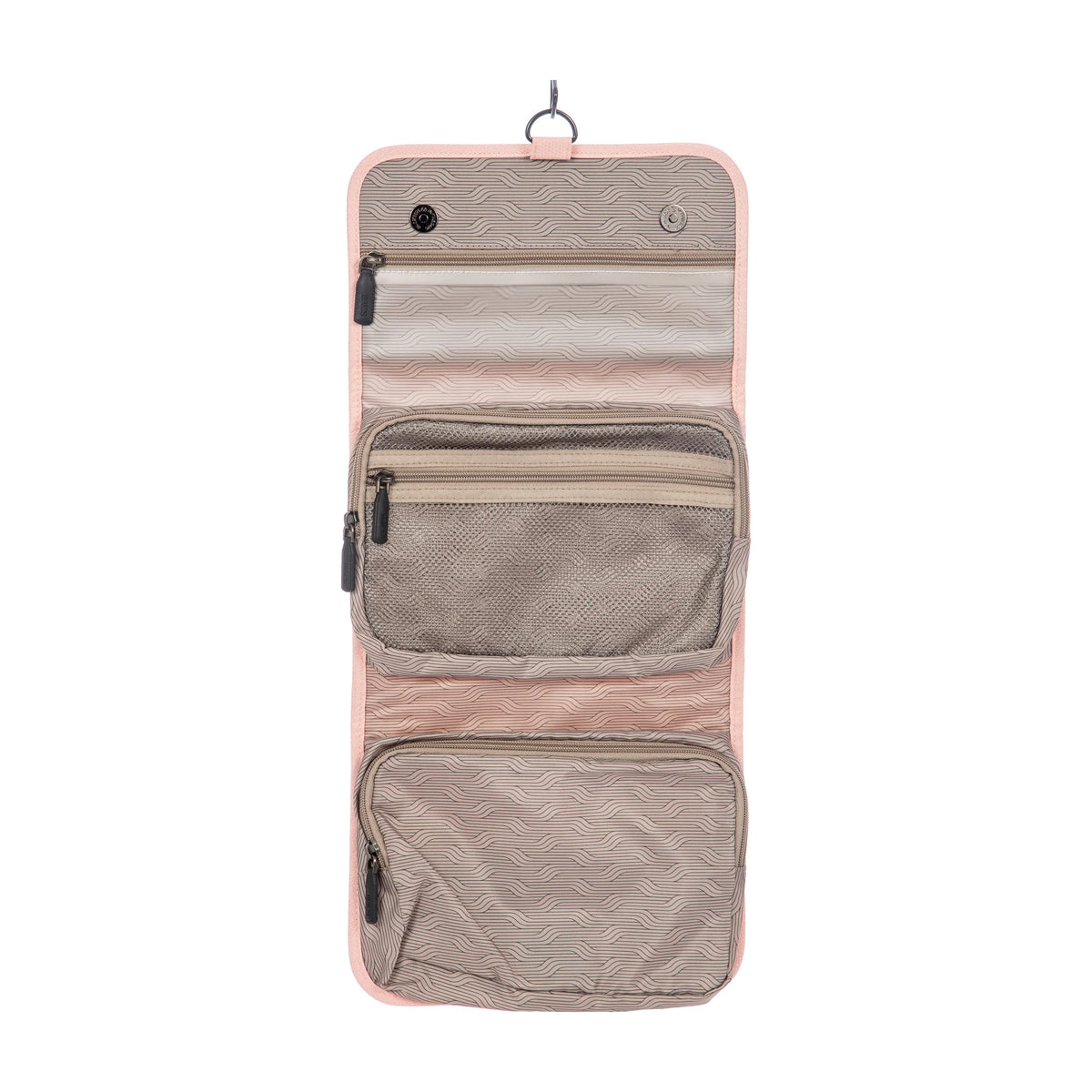 Organizzazione interna e scomparti di Bric's Ulisse B|Y Necessaire Tri-Fold In Tessuto Riciclato - Pink
