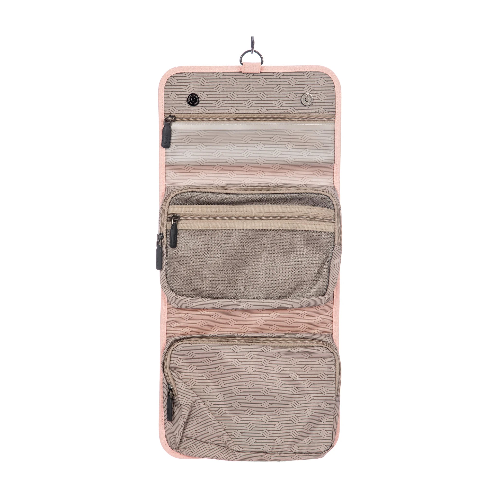 Organizzazione interna e scomparti di Bric's Ulisse B|Y Necessaire Tri-Fold In Tessuto Riciclato - Pink