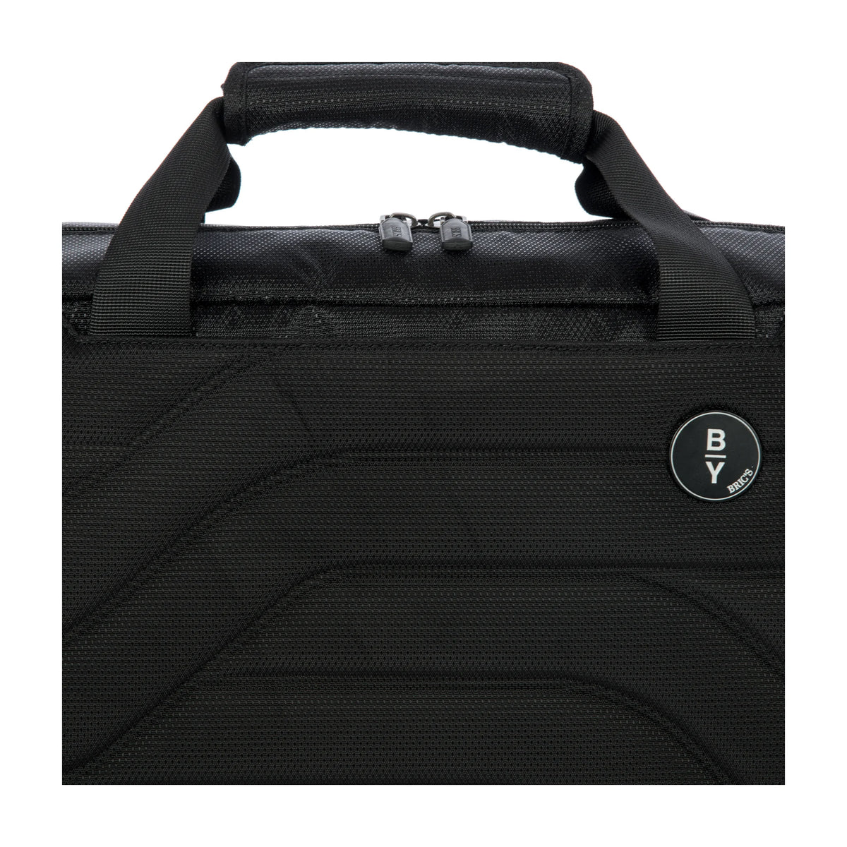Dettaglio finiture e hardware di Bric's Ulisse B|Y Borsone In Tessuto Riciclato - Black