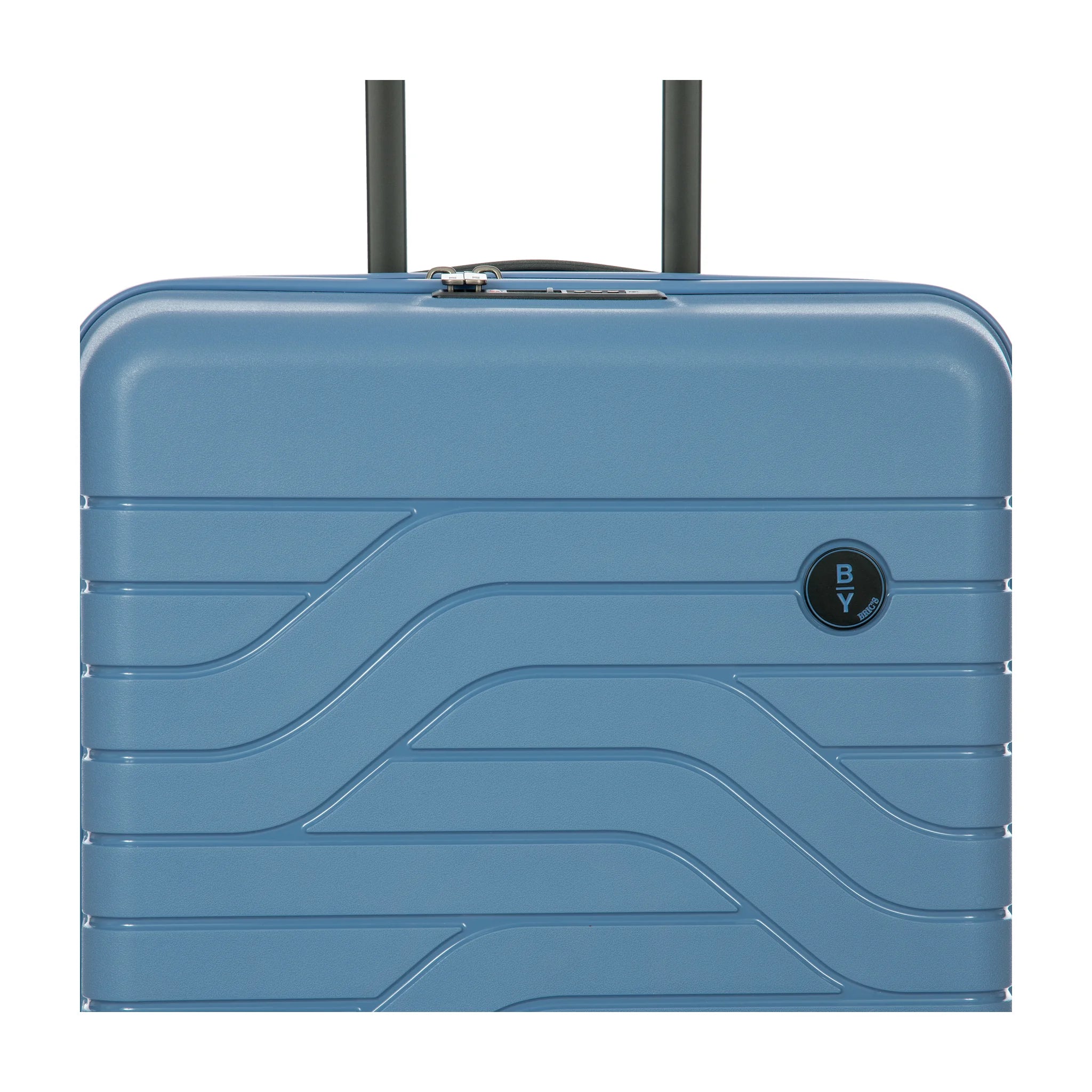 Dettaglio finiture e hardware di Bric's Ulisse B|Y Trolley Medio Espandibile - Grey Blue