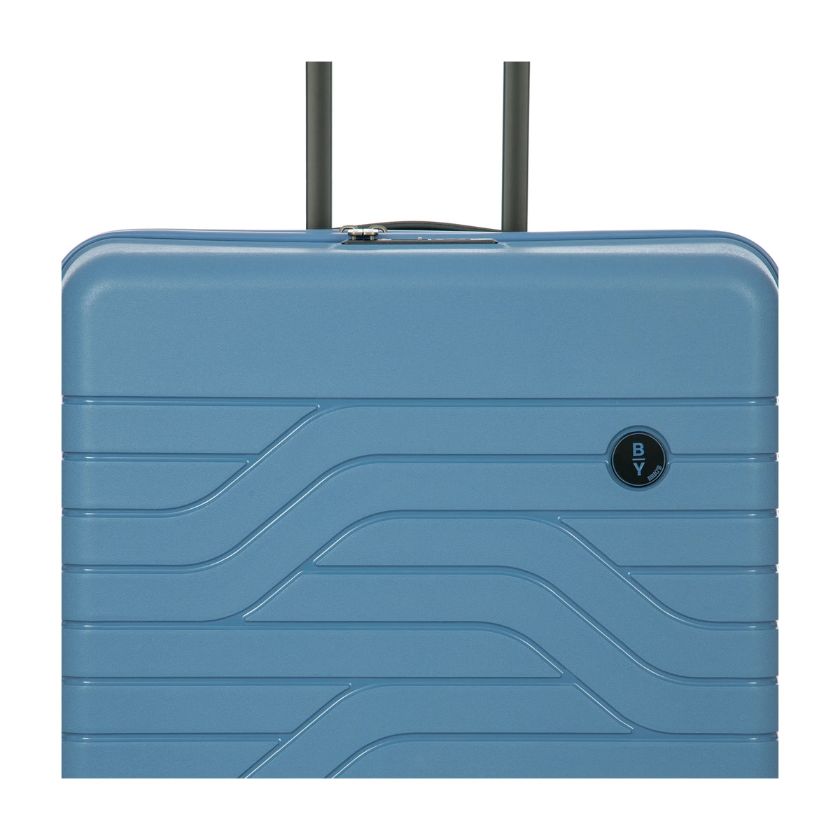 Dettaglio finiture e hardware di Bric's Ulisse B|Y Trolley Large Espandibile - Grey Blue