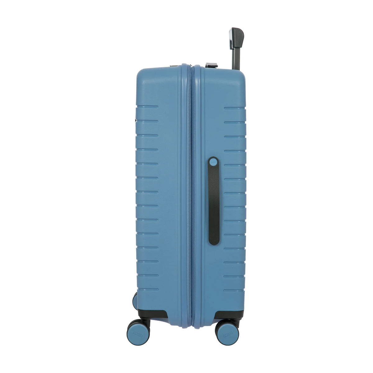 Dettaglio laterale e fondo di Bric's Ulisse B|Y Trolley Large Espandibile - Grey Blue
