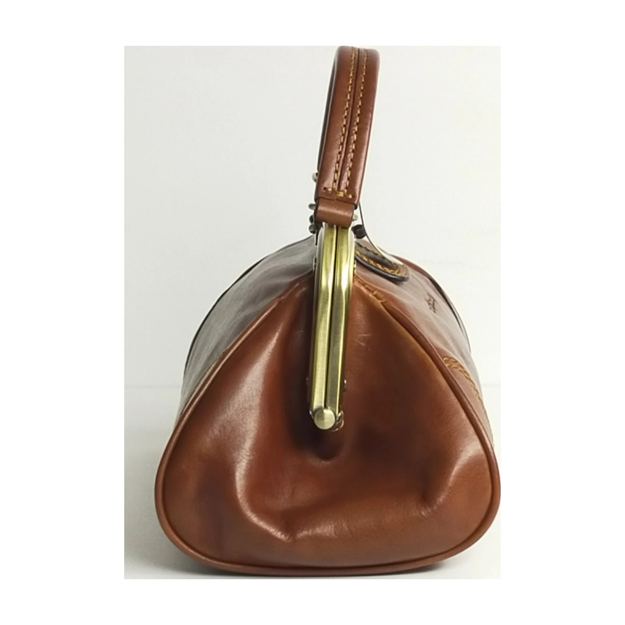 Dettaglio laterale e fondo di Gianni Conti Maremma Borsa A Mano - Cognac