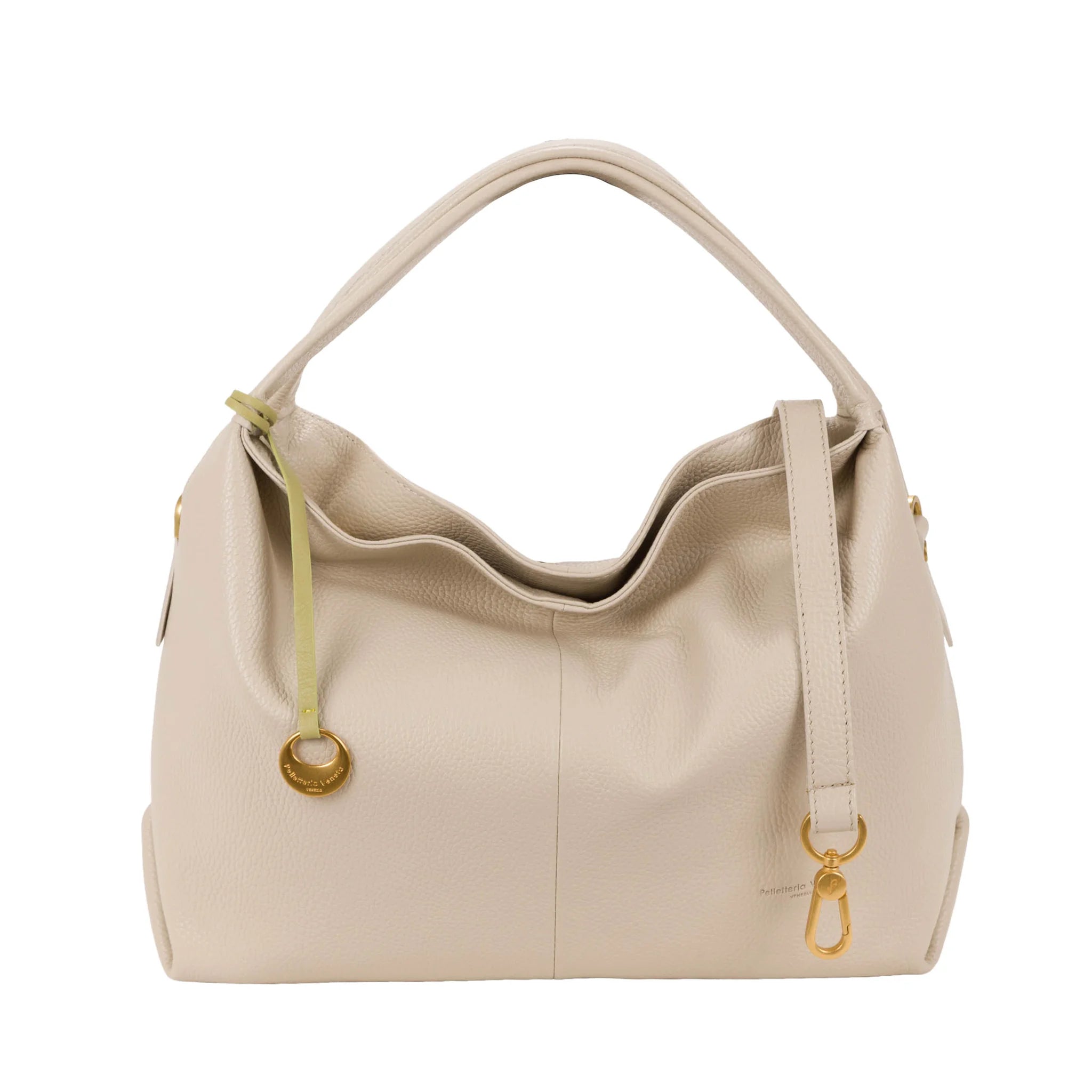 Vista frontale di Pelletteria Veneta Borsa A Mano - Beige
