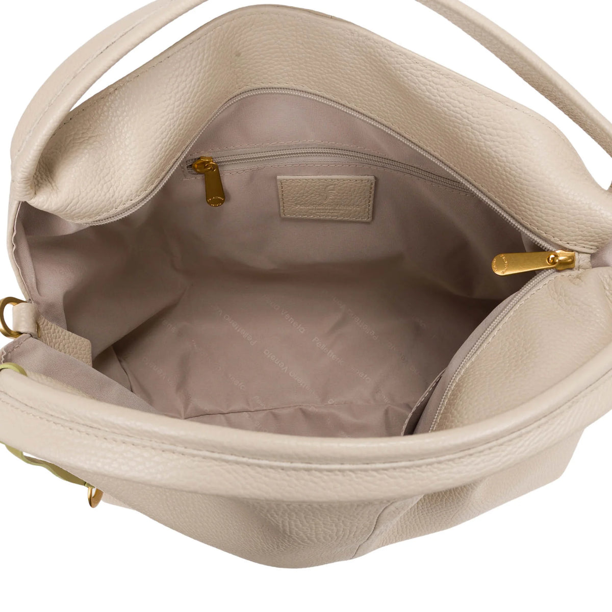 Organizzazione interna e scomparti di Pelletteria Veneta Borsa A Mano - Beige