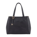 Vista frontale di Pelletteria Veneta Shopper 3 Scomparti - Nero